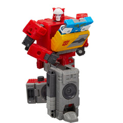 Transformers Autobot Blaster in boombox mode, side view for display.