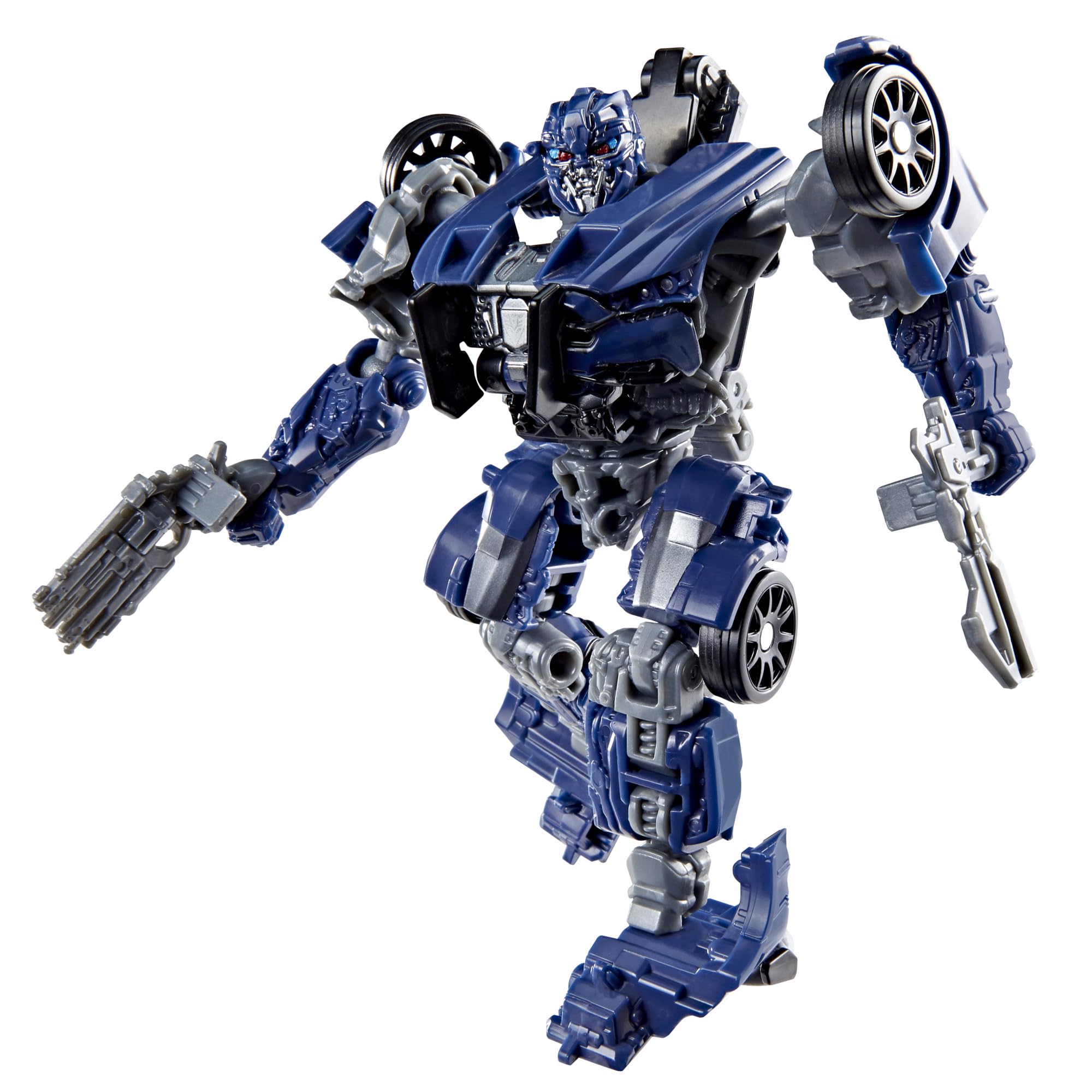 Transformers Barricade Studio Series figure in robot mode for dynamic display.