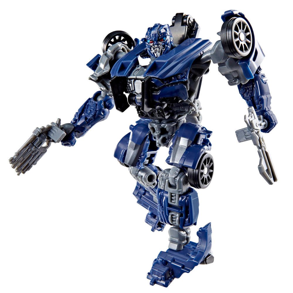 Transformers Barricade Studio Series figure in robot mode for dynamic display.