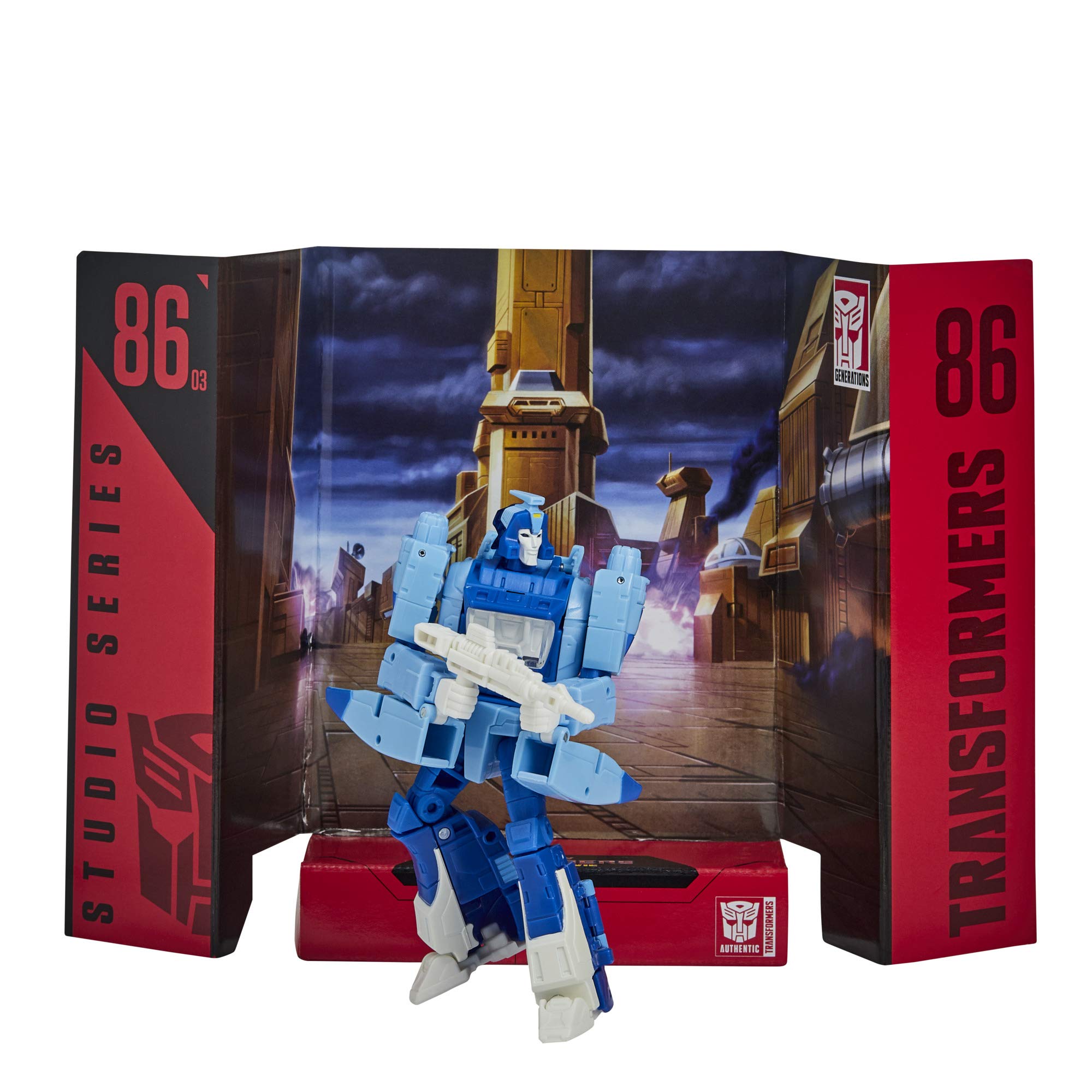 Transformers Blurr blaster accessory included for action poses and display.