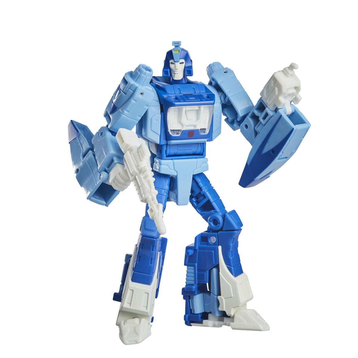 Transformers Blurr robot mode poseable figure with movie-inspired detailing for dynamic display.