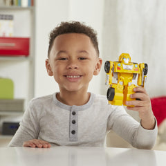 Transformers Bumblebee Rescue Bots Academy box design signals exclusive availability