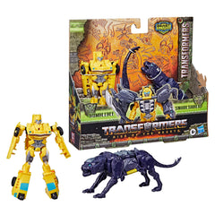 Transformers Bumblebee and Snarlsaber ready for battle pose