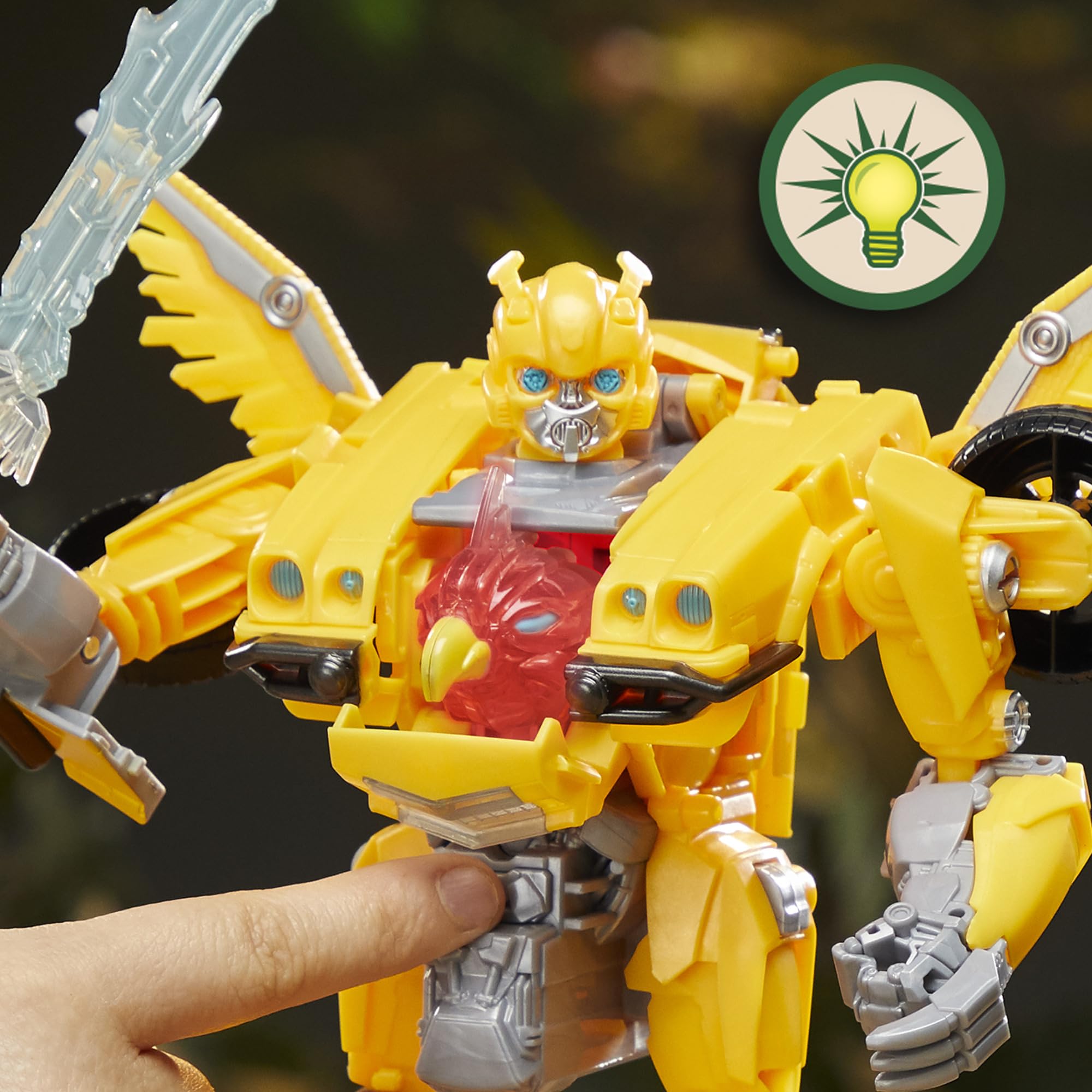 Transformers Bumblebee sword accessory attaches in all modes