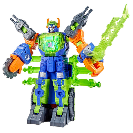 Transformers CYBERWORLD Scorponok robot in 14-inch form morphs into 20-inch scorpion playset.