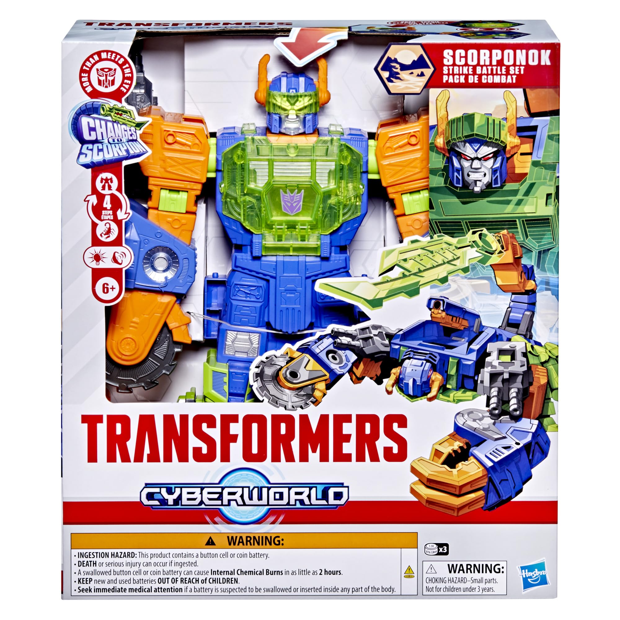 Transformers CYBERWORLD Scorponok scorpion playset displayed for epic battles.