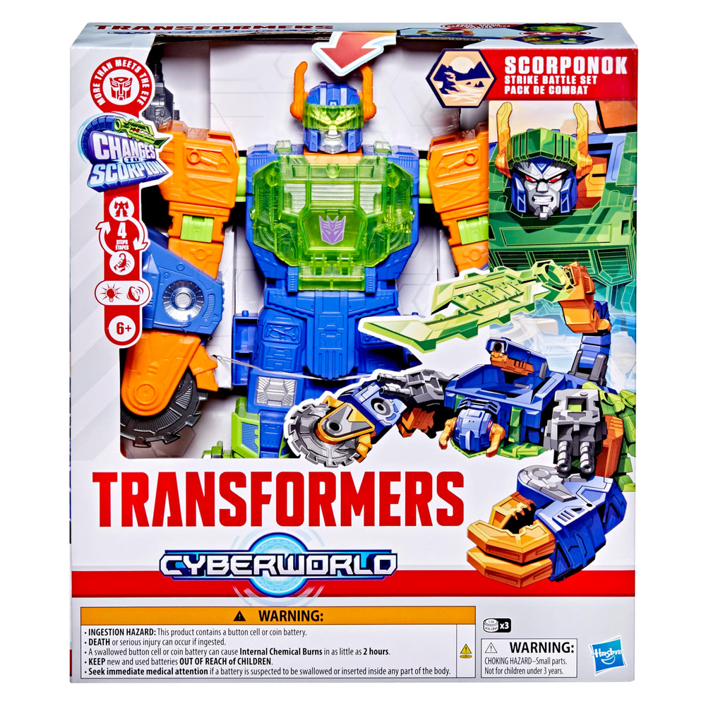 Transformers CYBERWORLD Scorponok scorpion playset displayed for epic battles.