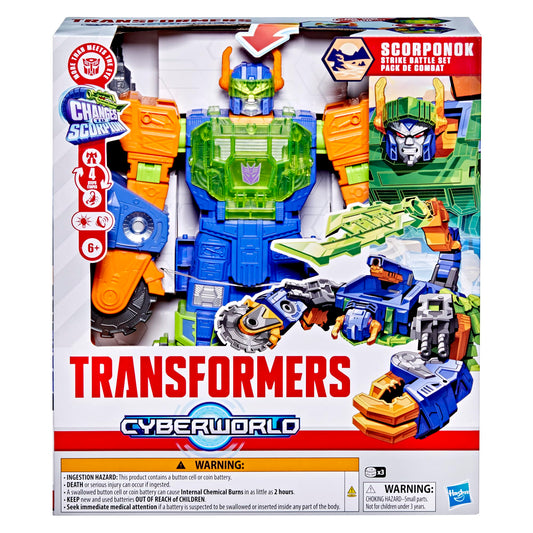 Transformers CYBERWORLD Scorponok scorpion playset displayed for epic battles.