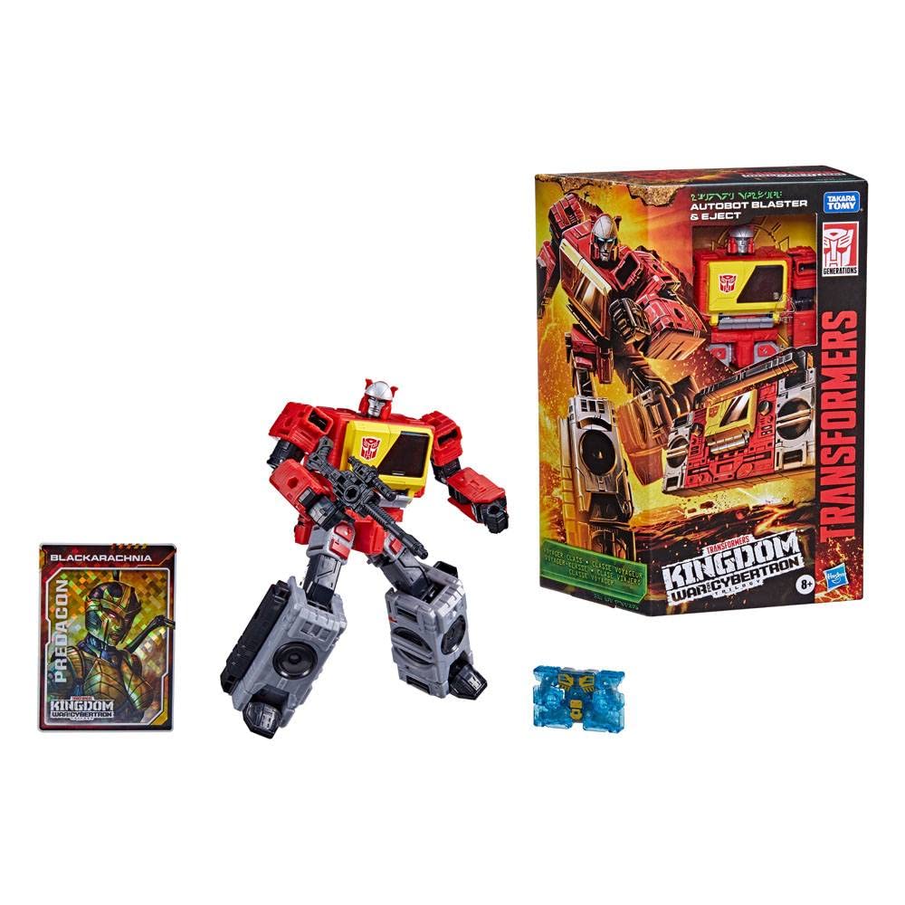 Deluxe Fossilizer figure unleashes bone armor on Blaster for battle-ready visuals.