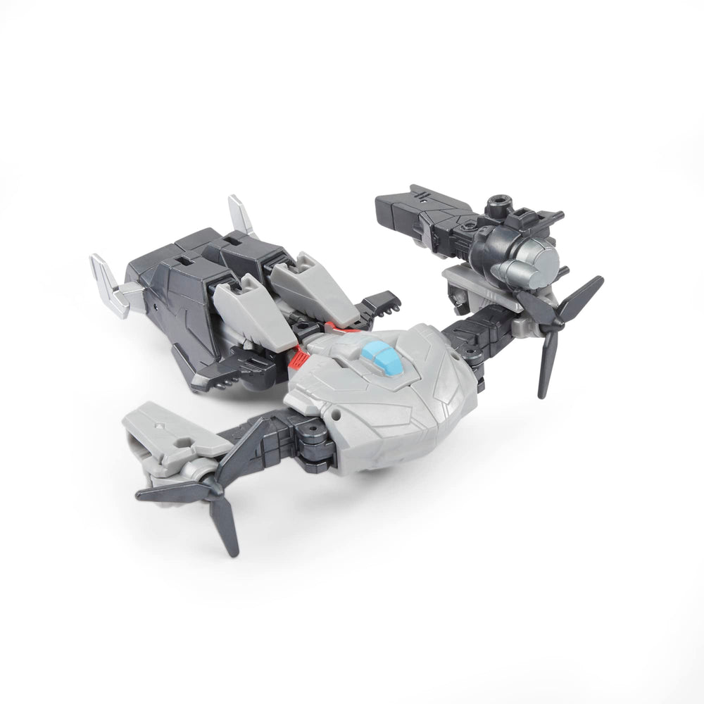 EarthSpark Megatron packaging and display base for gift-ready presentation.