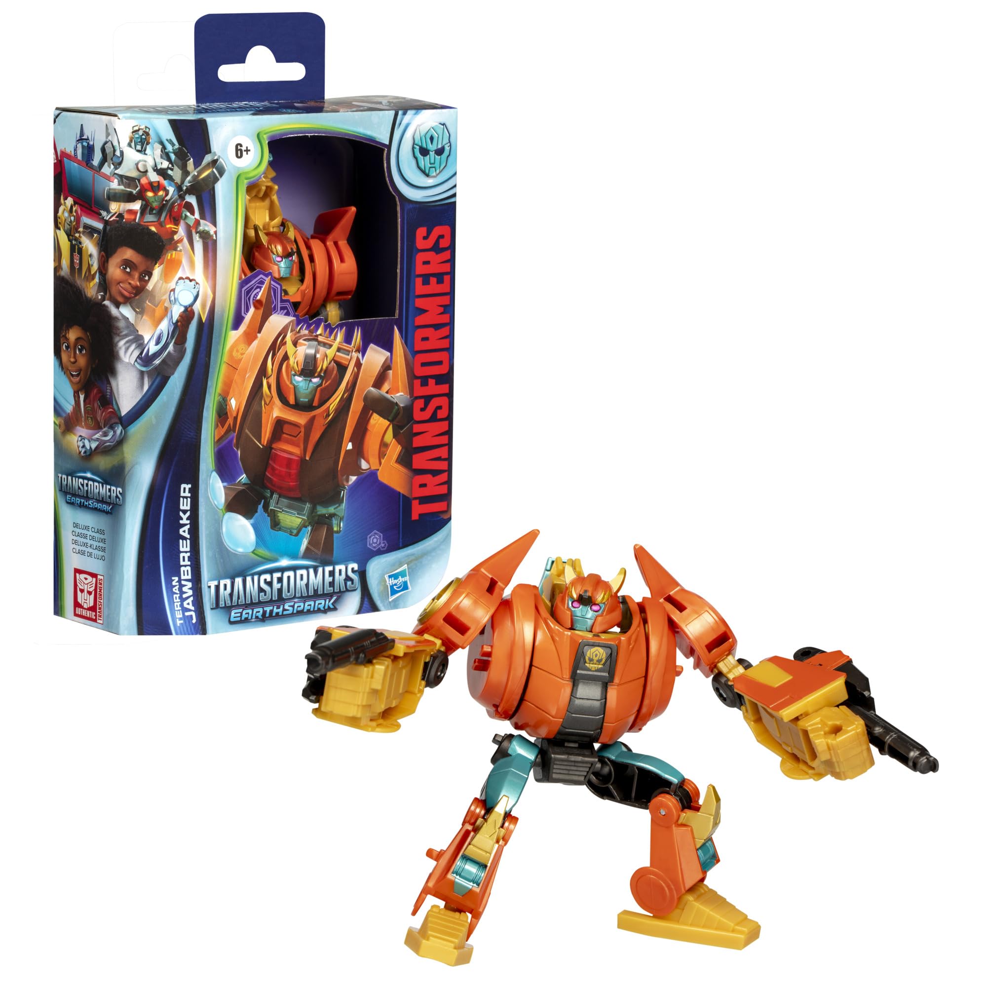 Transformers EarthSpark Terran Jawbreaker robot mode figure ready for action and imaginative play