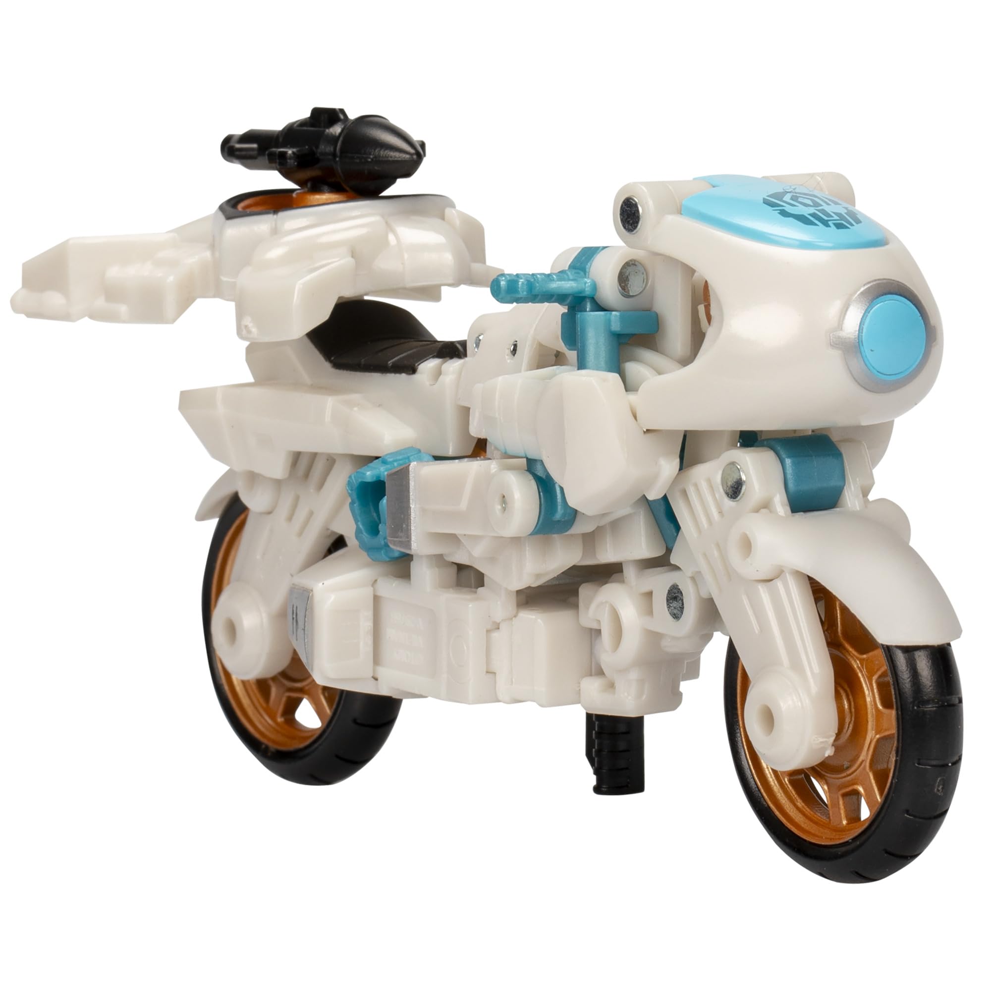 Terran Thrash in motorcycle mode with rolling wheels for action.