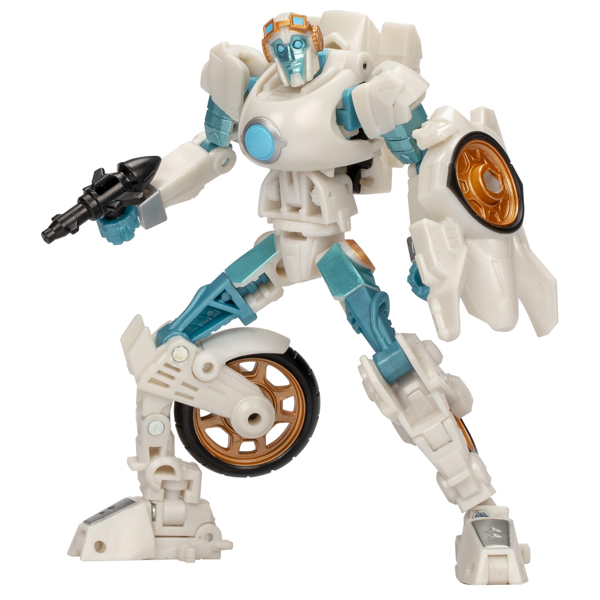 Transformers EarthSpark Terran Thrash robot mode ready for imaginative battles.