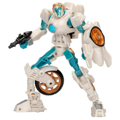 Transformers EarthSpark Terran Thrash robot mode ready for imaginative battles.
