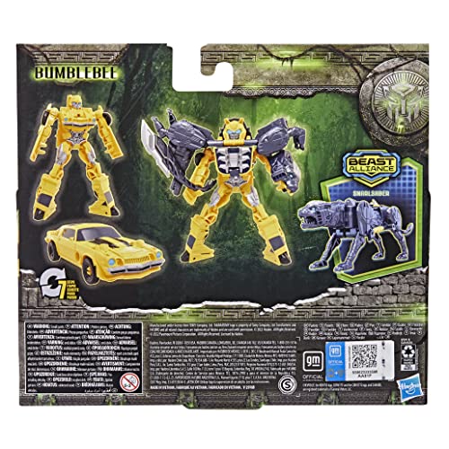Transformers epic battle scene with Bumblebee and Snarlsaber
