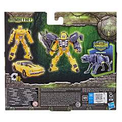 Transformers epic battle scene with Bumblebee and Snarlsaber
