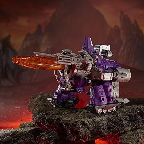 Transformers Galvatron cannon mode figure promoting dynamic play and poses.