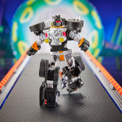 Transformers Hot Wheels Bone Shaker car mode showcases flame deco and skull grille.