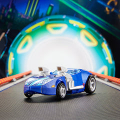 Flame accessories attached for speed-inspired flair in both modes