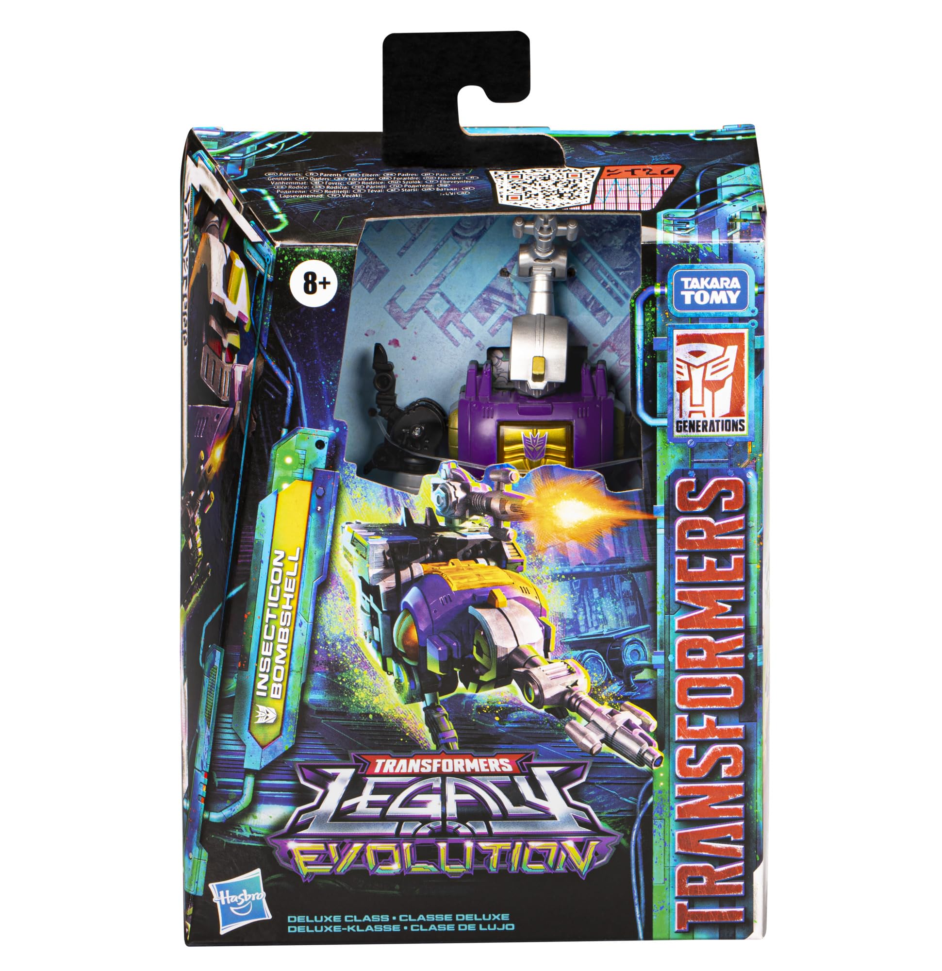 Transformers Insecticon Bombshell in dynamic action stance for battles.