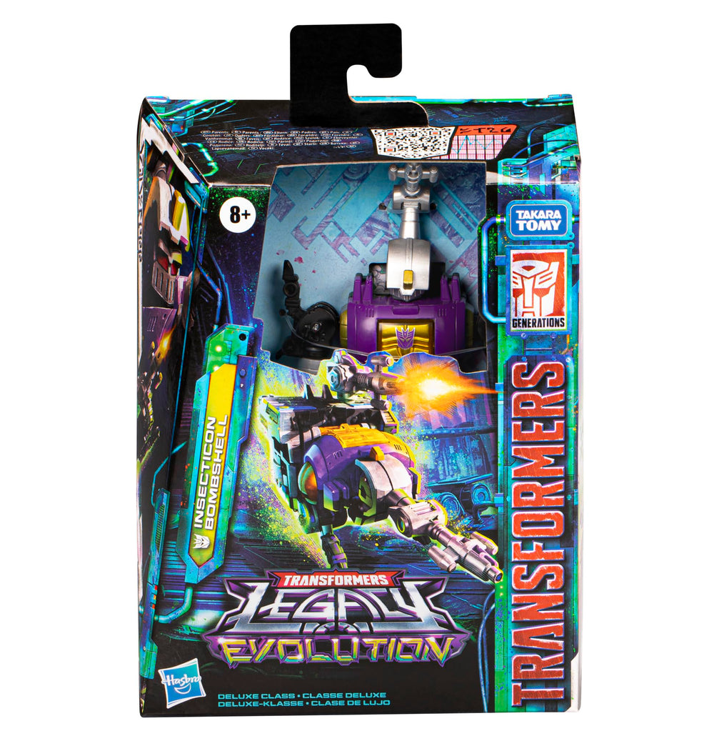 Transformers Insecticon Bombshell in dynamic action stance for battles.