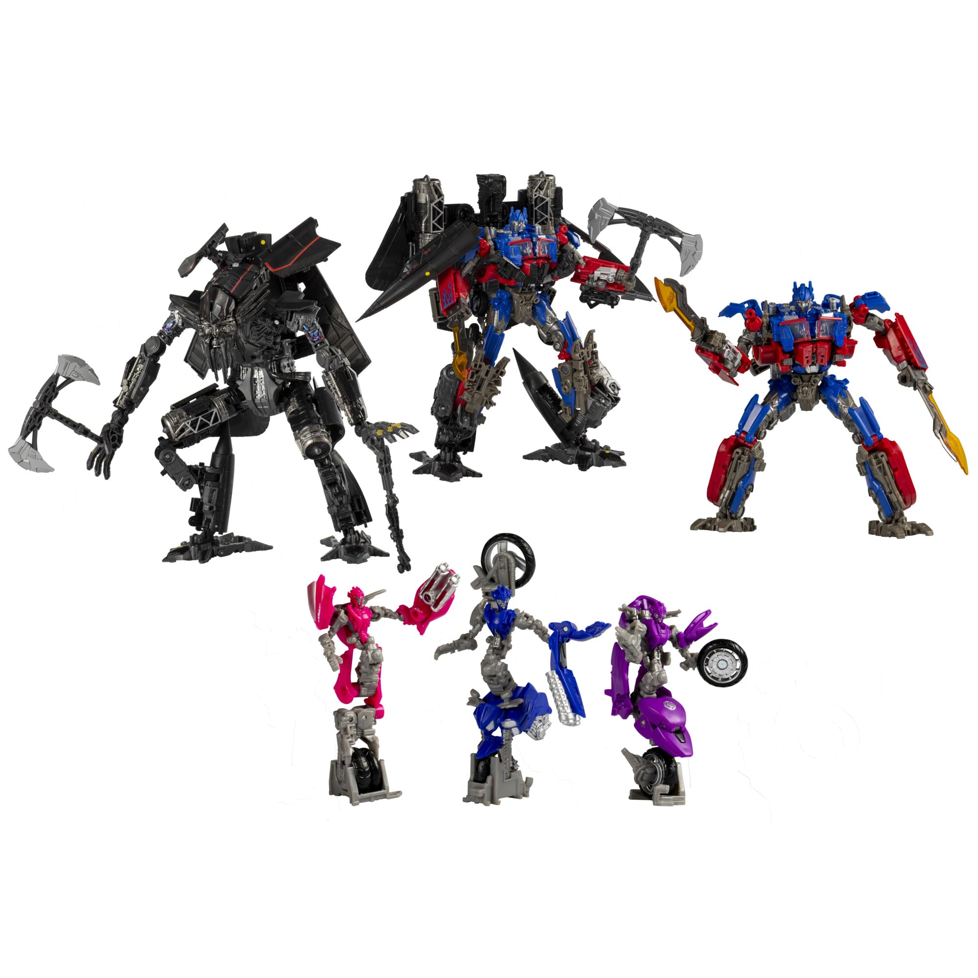 Transformers Jetfire Studio Series figure in vehicle mode for dramatic display.