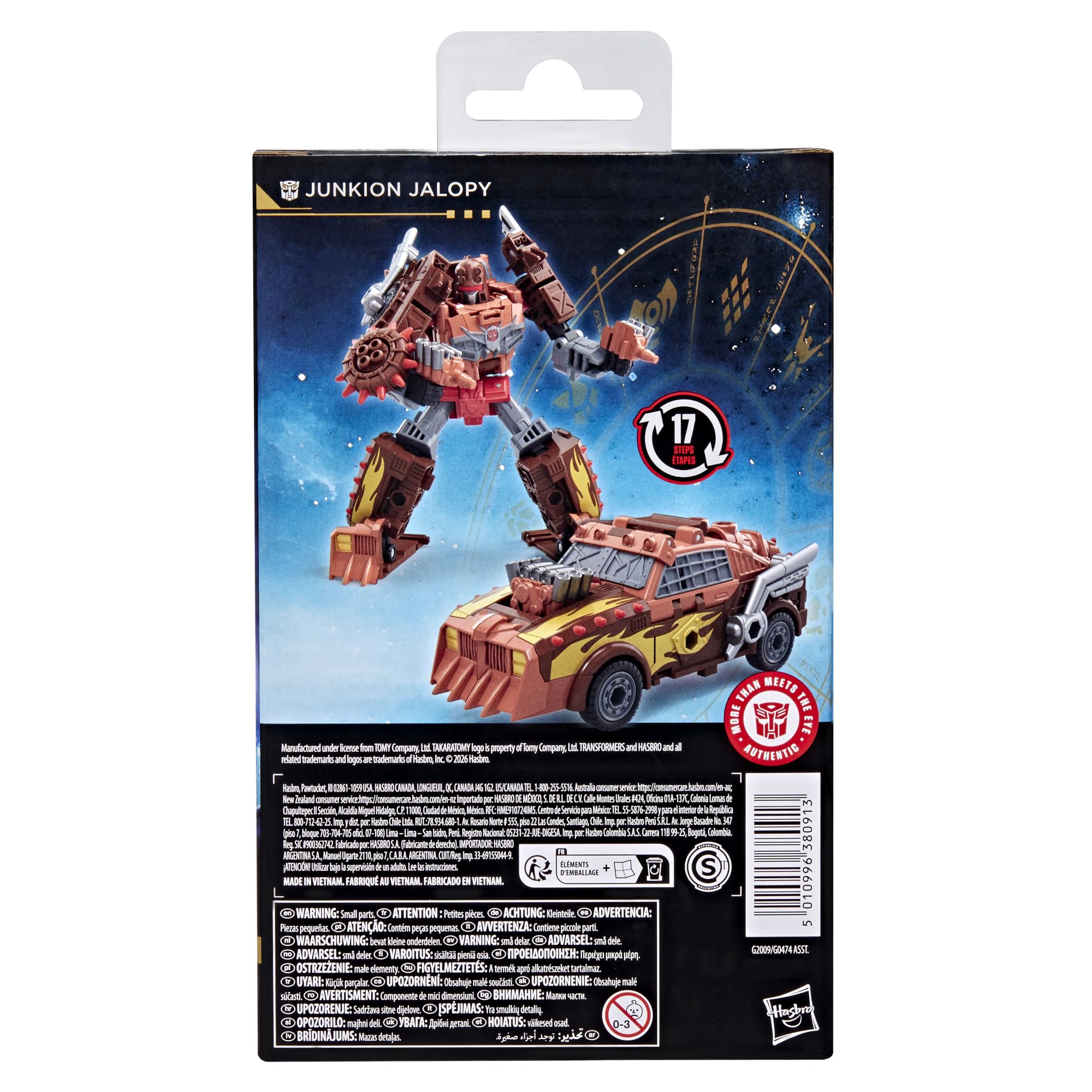 Transformers Junkion Jalopy articulation enables dynamic display poses.
