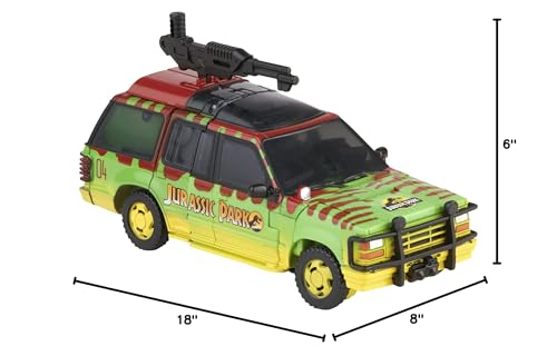 Transformers Jurassic Park mash-up diorama blending robots and dinos.