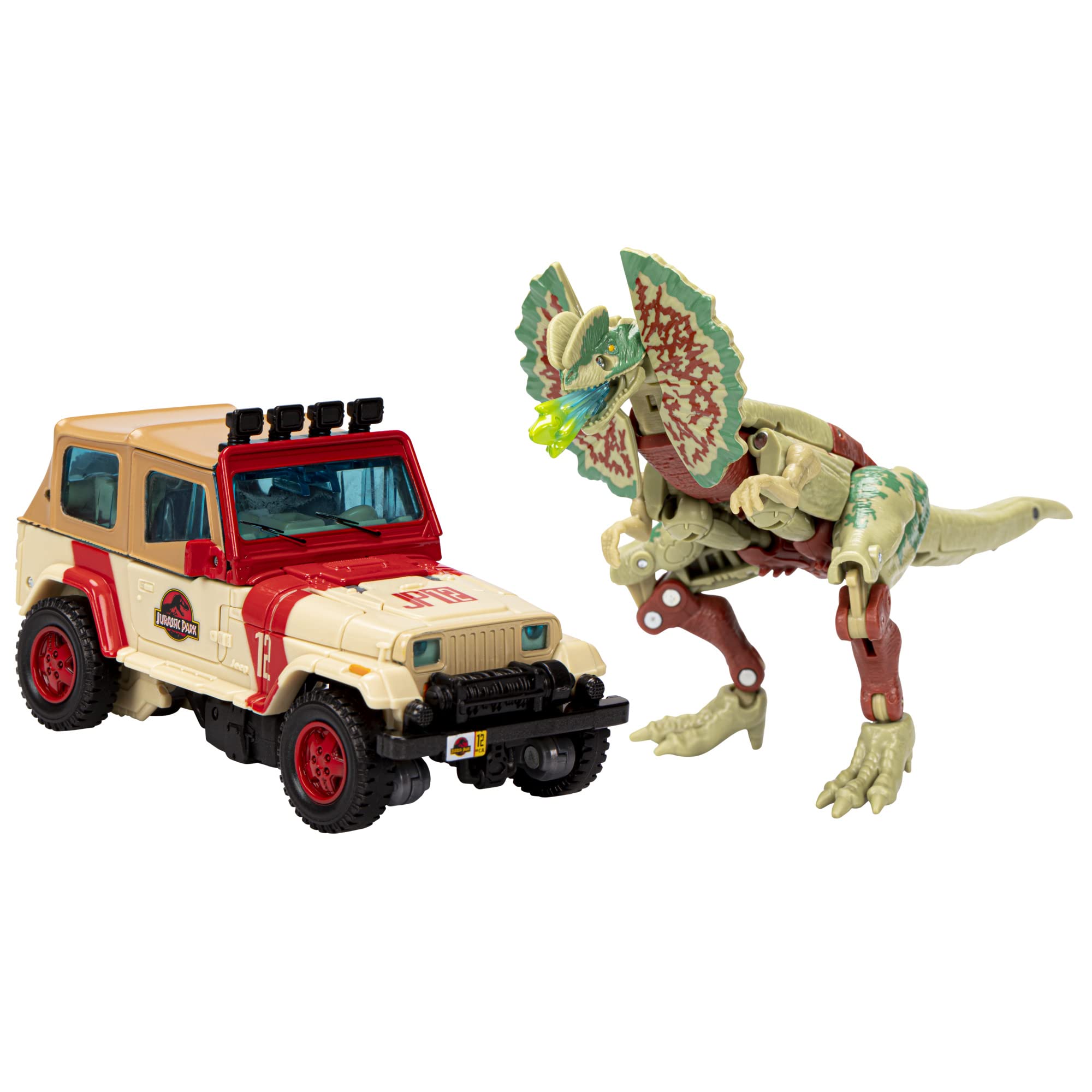 Transformers Dilophocon robot mode for dynamic action play and imagination.