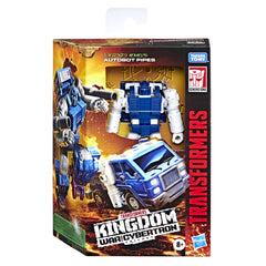 Transformers Kingdom Autobot Pipes displayed at 5.5-inch scale.