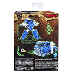 Transformers Kingdom Autobot Pipes in an action pose for battle display.