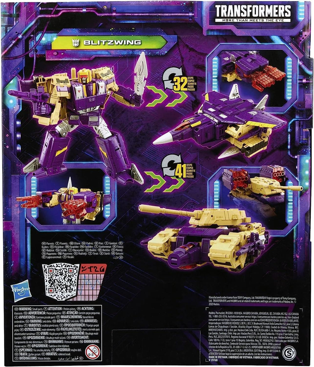 Transformers Legacy Blitzwing QR specs on package reveal multiverse data