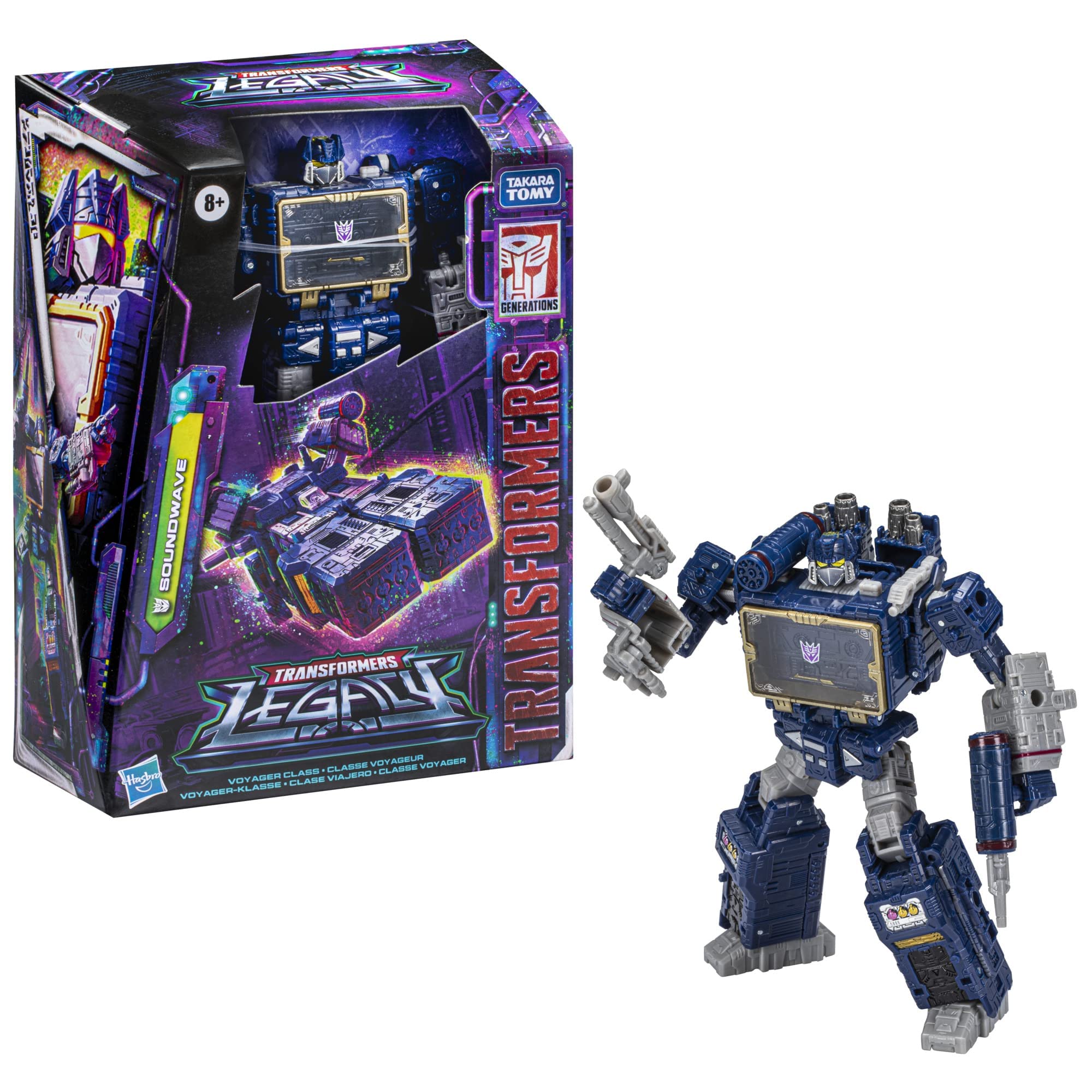 Soundwave wielding weapons for a dramatic battle-ready aesthetic.