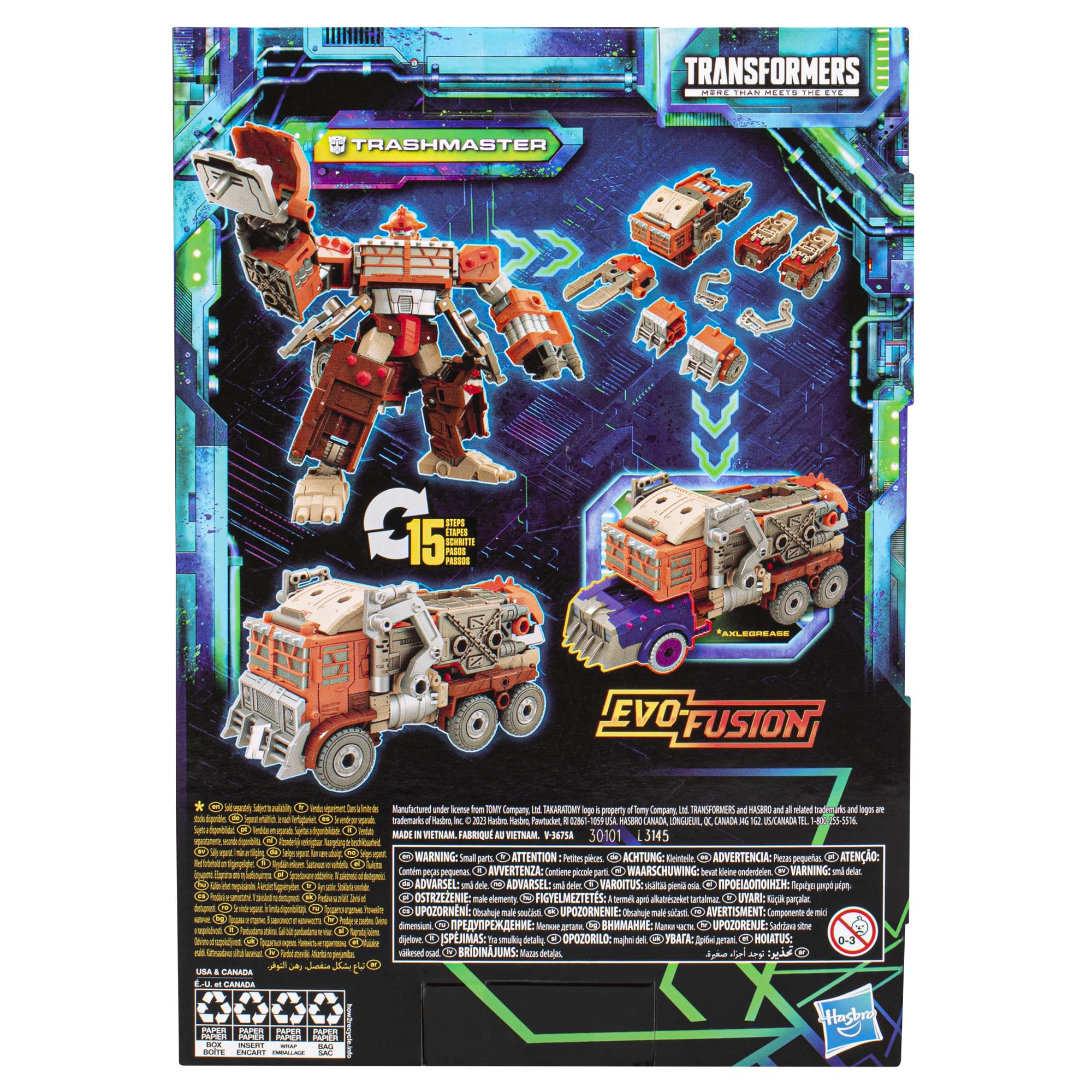 Trashmaster articulated trash compactor arm accessory for poseable action.