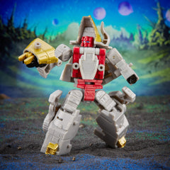 Volcanicus head and upper torso pose with Dinobot Slug