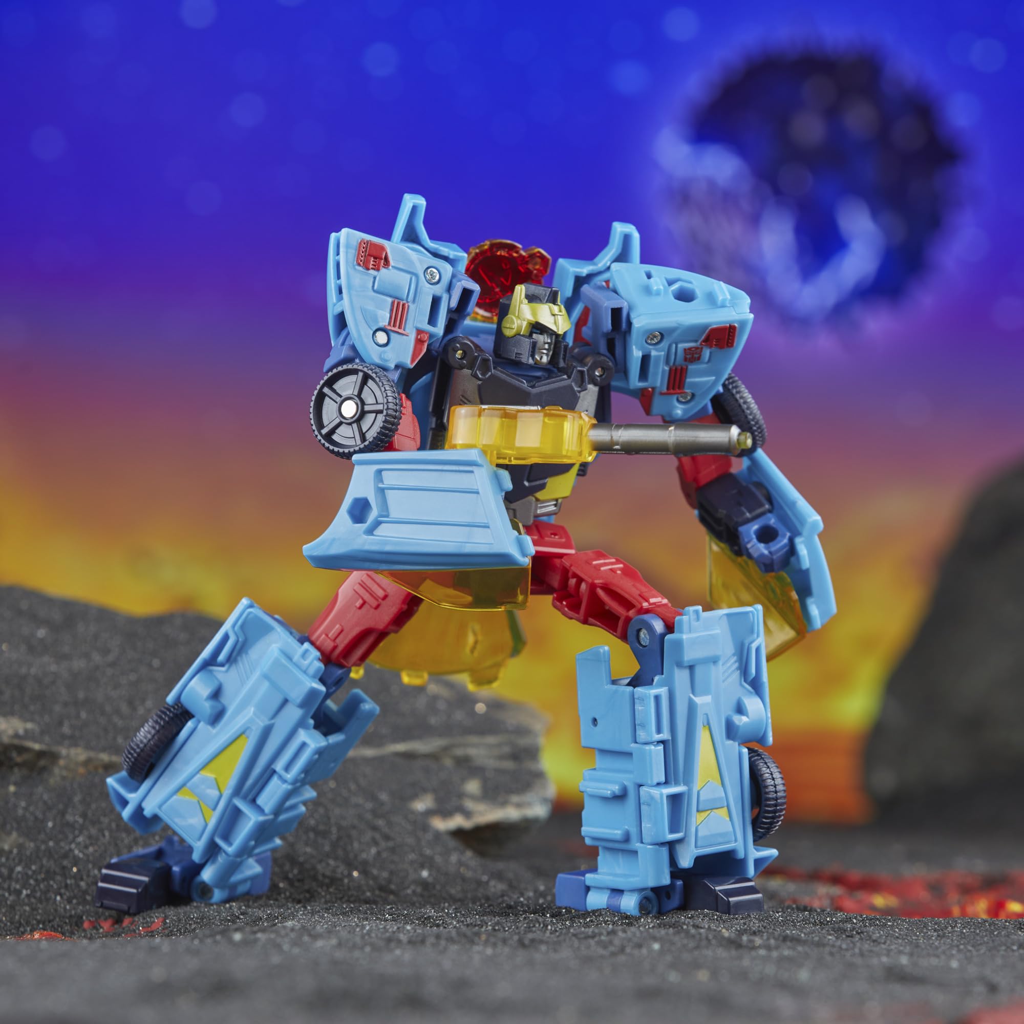 Transformers Legacy Hot Shot articulated head enables expressive posing.
