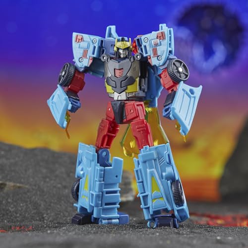 Transformers Legacy Hot Shot supports imaginative play scenarios and stories.