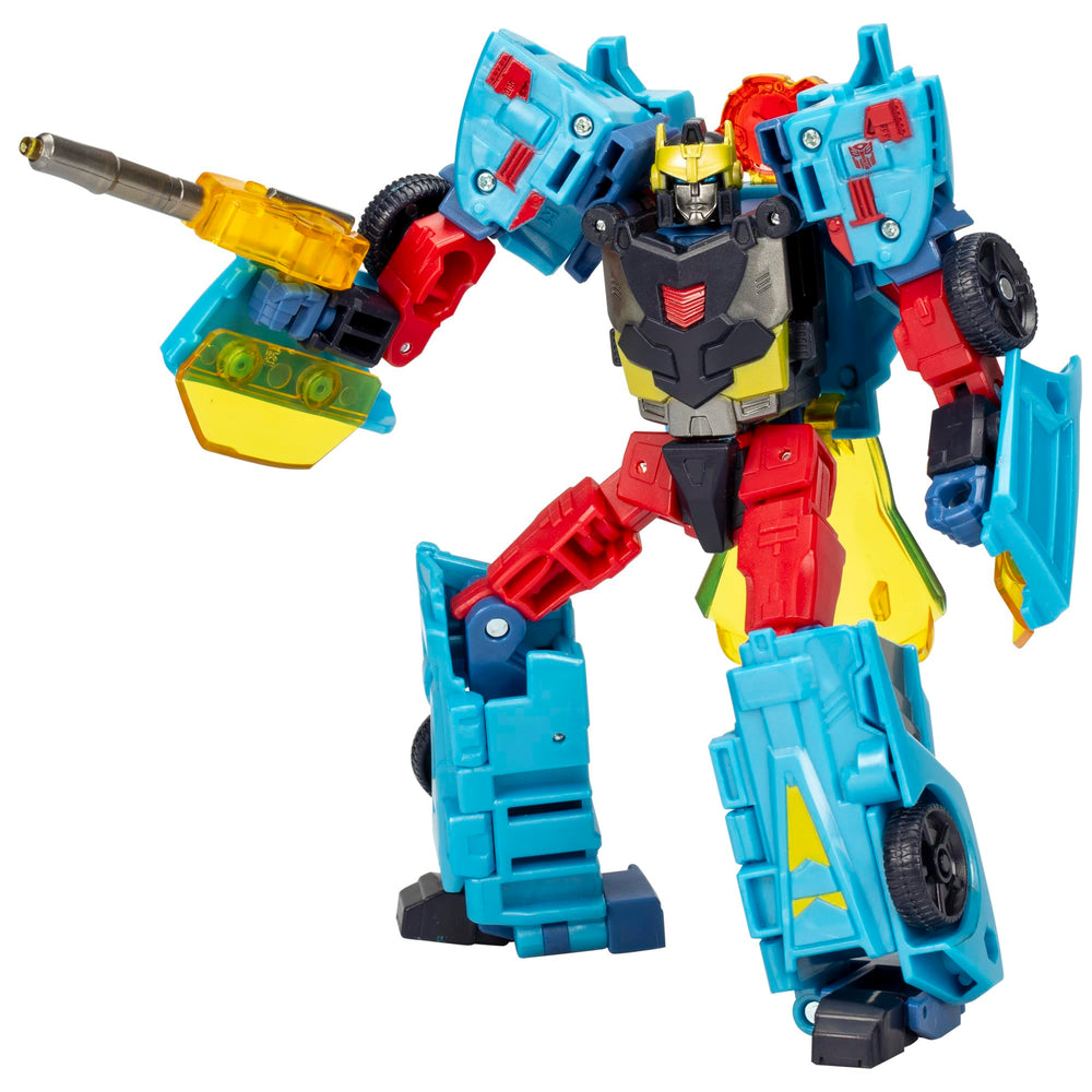 Transformers Legacy Hot Shot robot mode with articulated joints for dynamic poses.