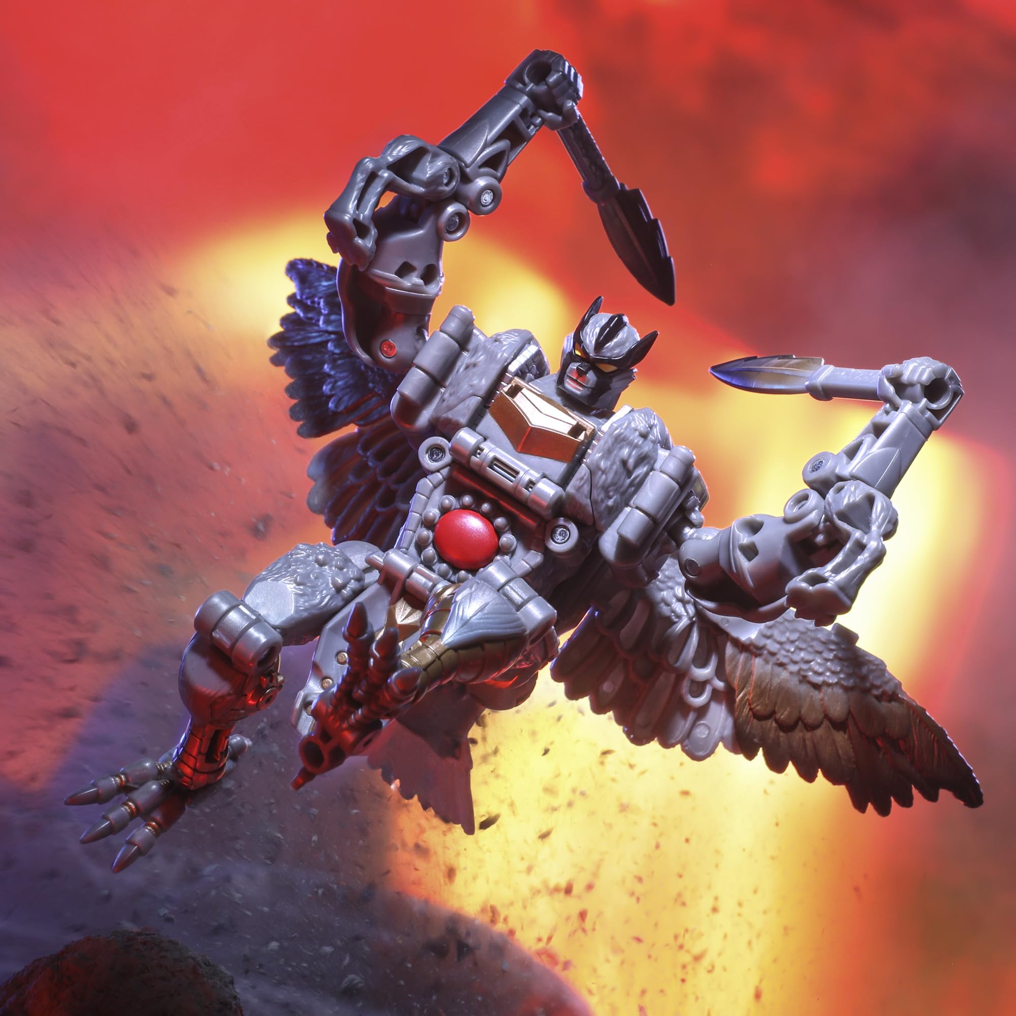 Transformers Legacy Silverbolt articulated arms and legs support dynamic action.