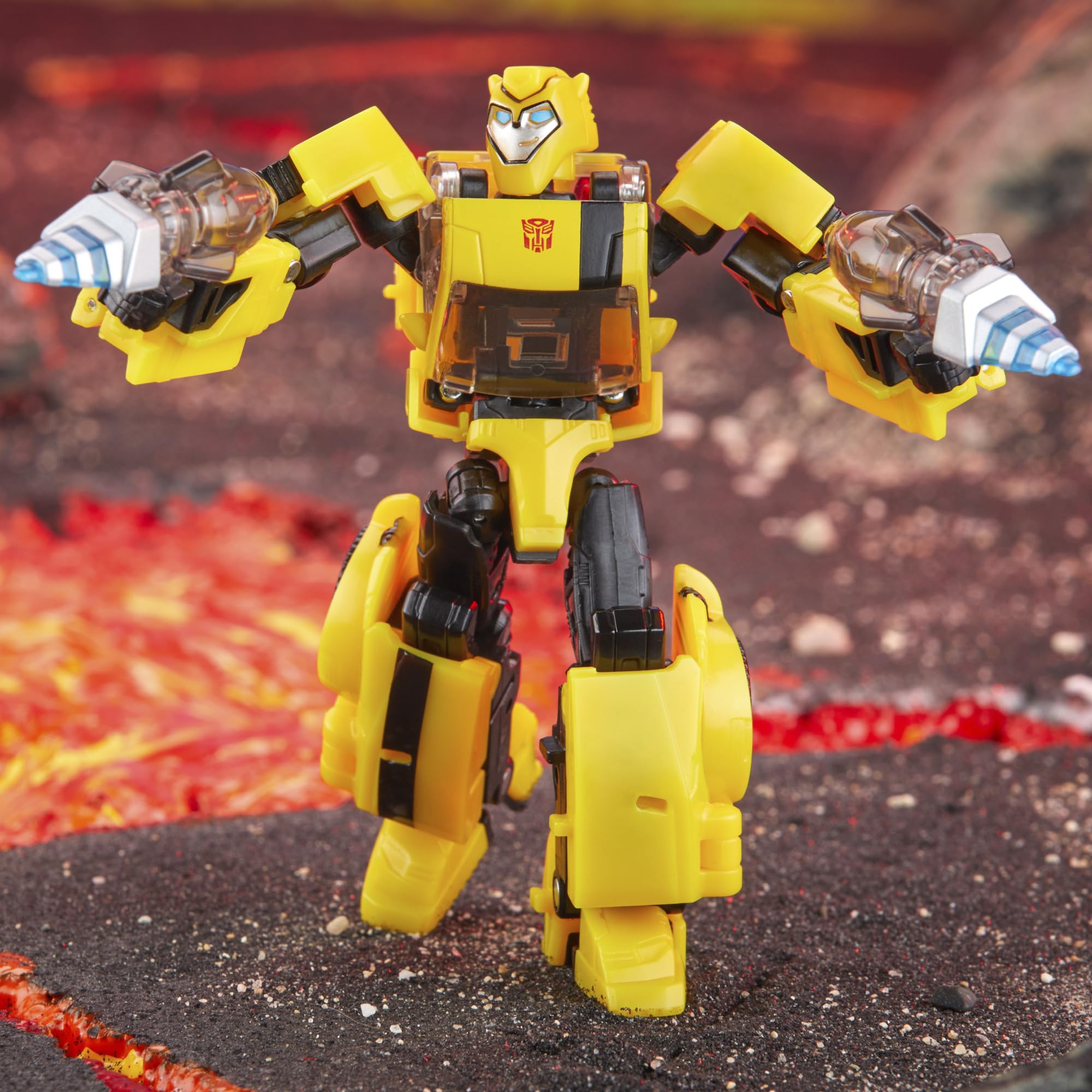 Transformers Legacy United Bumblebee packaging and deco reflect animated-inspired design