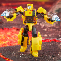 Transformers Legacy United Bumblebee packaging and deco reflect animated-inspired design
