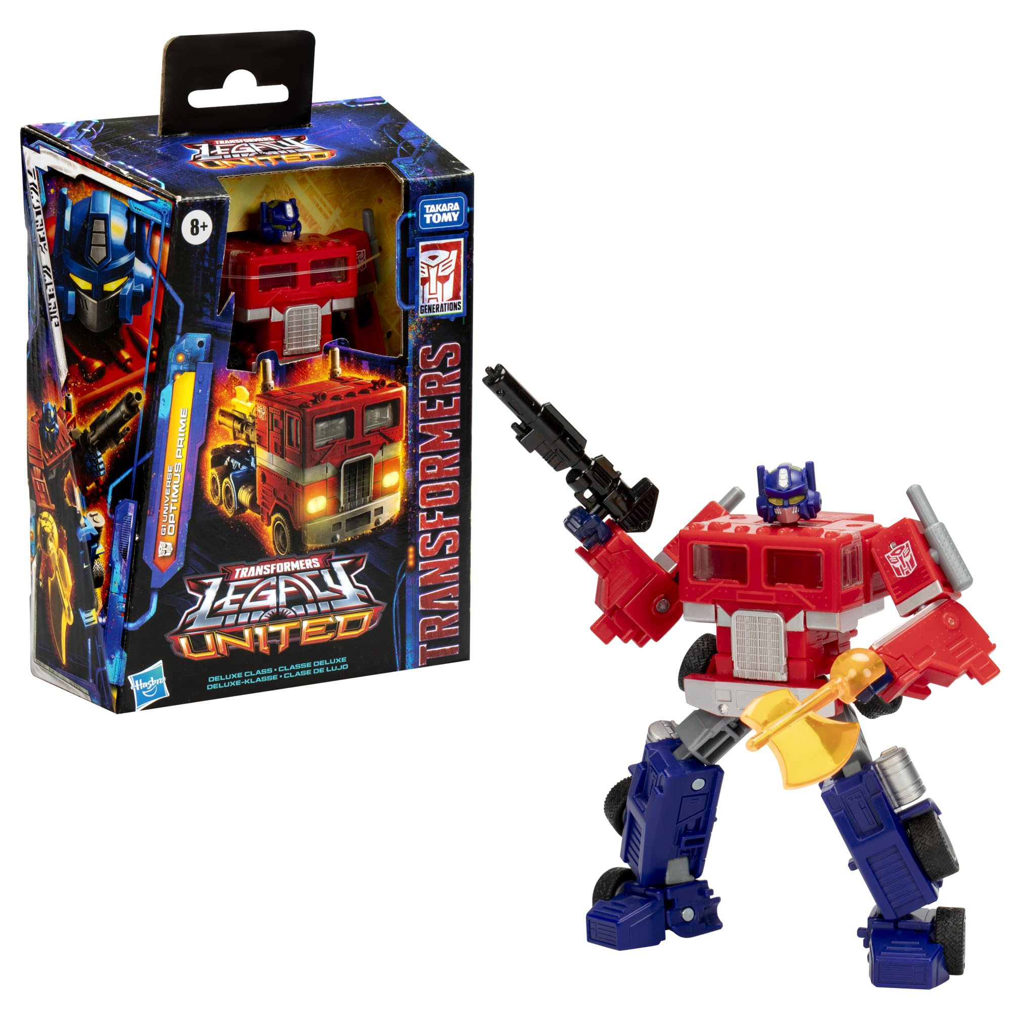 Transformers Legacy United Deluxe blaster accessory attaches in robot and truck modes for action-ready posing.