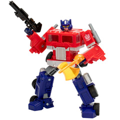 Transformers Legacy United Deluxe Optimus Prime robot mode figure ready for dynamic poses and display.
