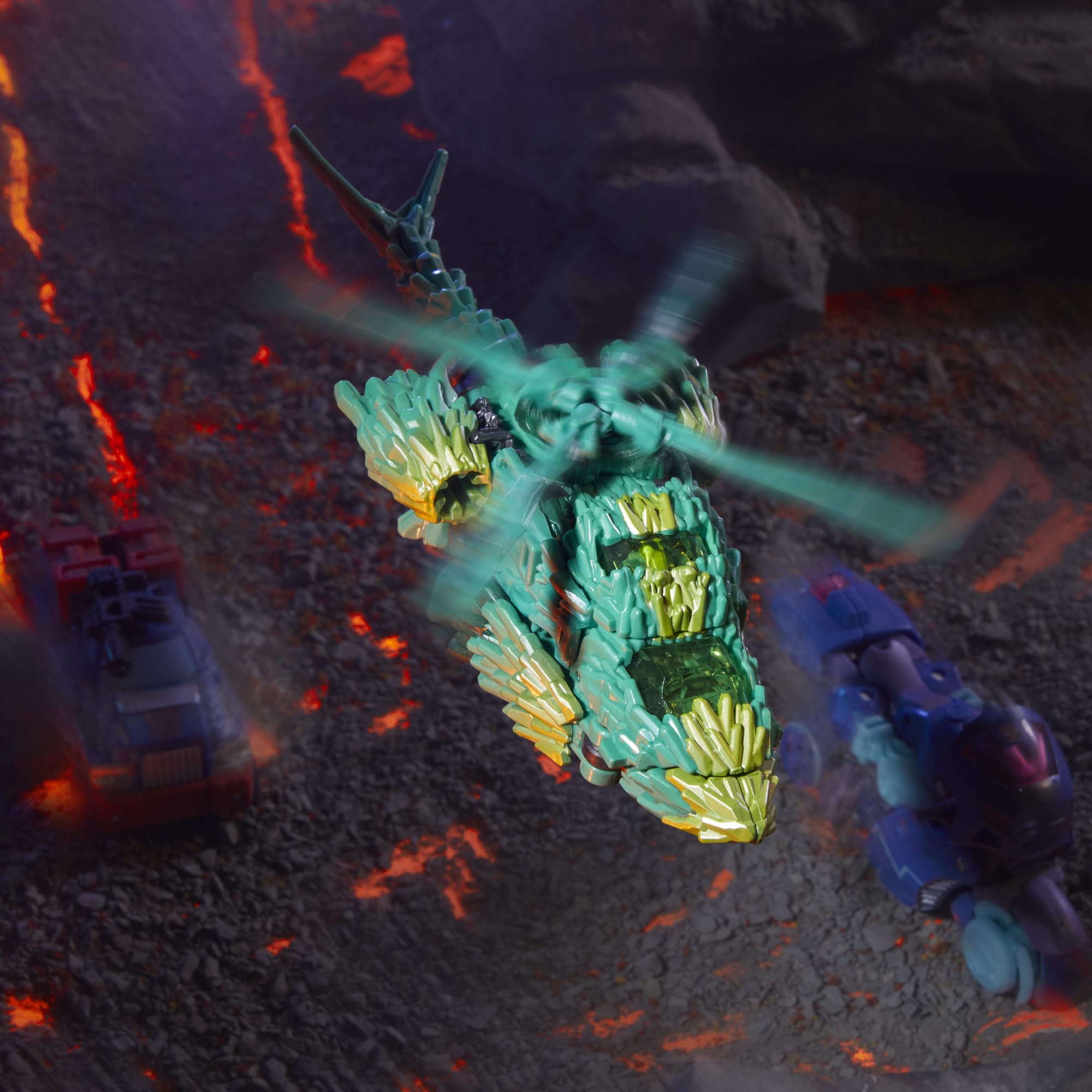 Transformers Infernac Shard blade accessory adds edge to both modes.
