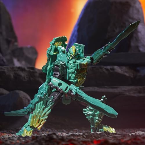 5.5-inch scale fits neatly on shelves with classic Transformers.