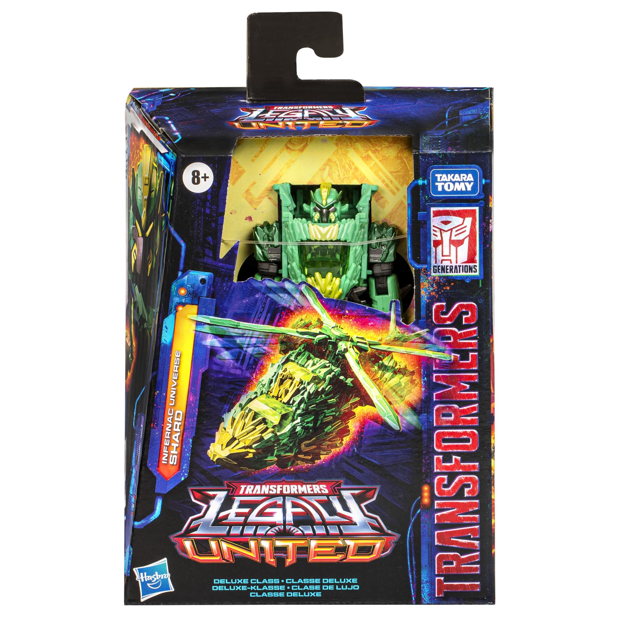 Transformers Legacy United Infernac Shard rock armor assembly with accessories for play.