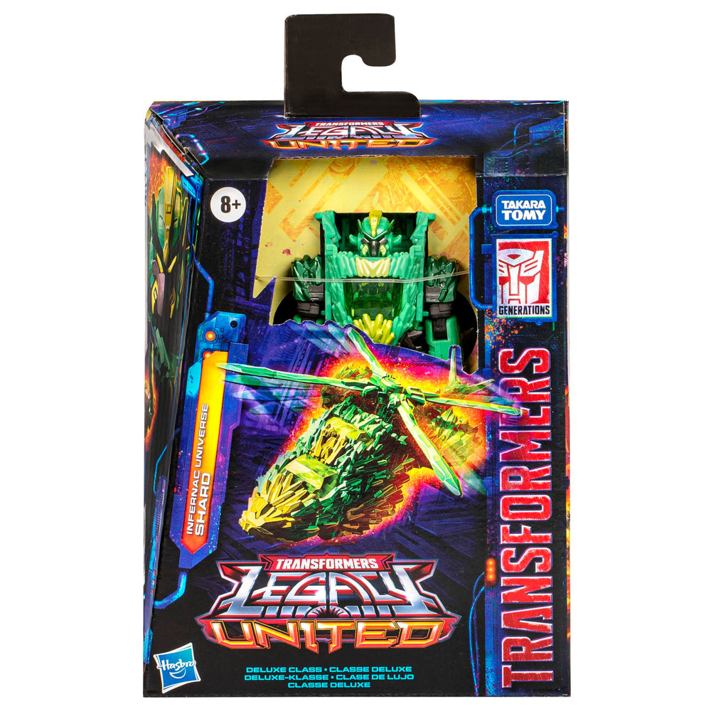 Transformers Legacy United Infernac Shard rock armor assembly with accessories for play.