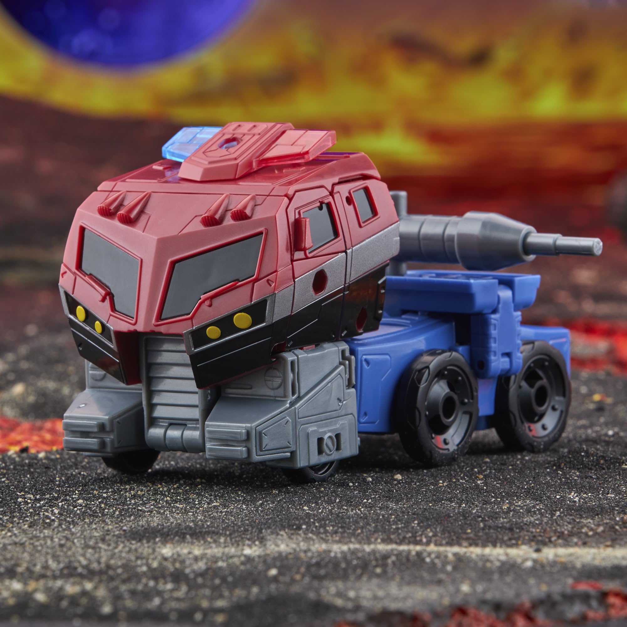 Transformers Legacy United Optimus Prime extended arm pose for battle stances.