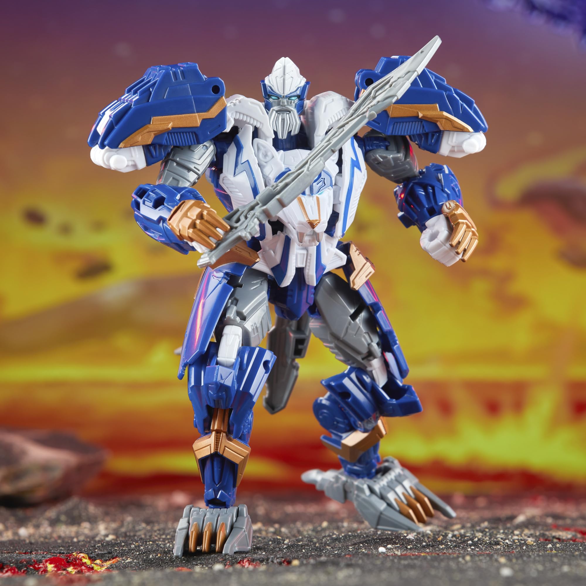 Transformers Legacy United Thundertron articulated head for expressive poses.