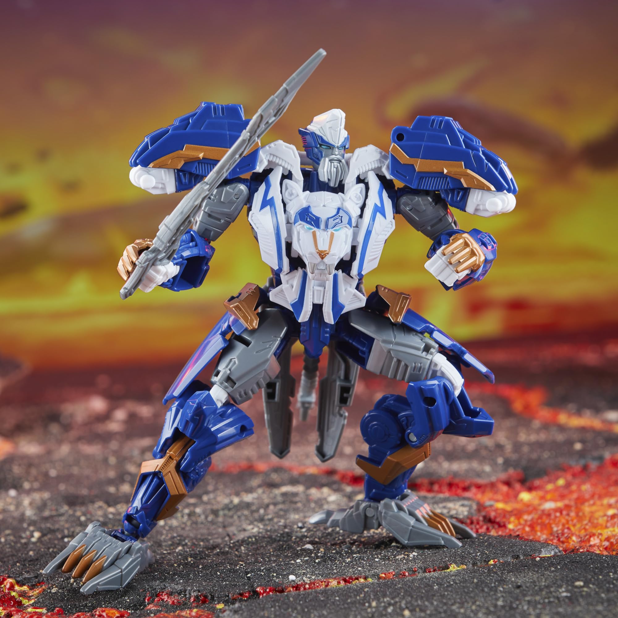 Transformers Legacy United Thundertron articulated legs for stable stances.